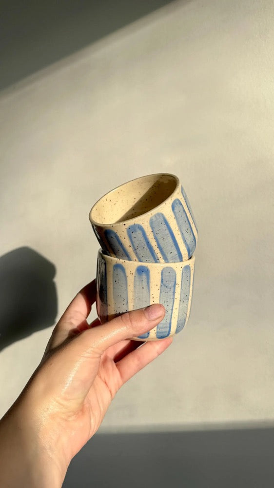 Blue lines cup