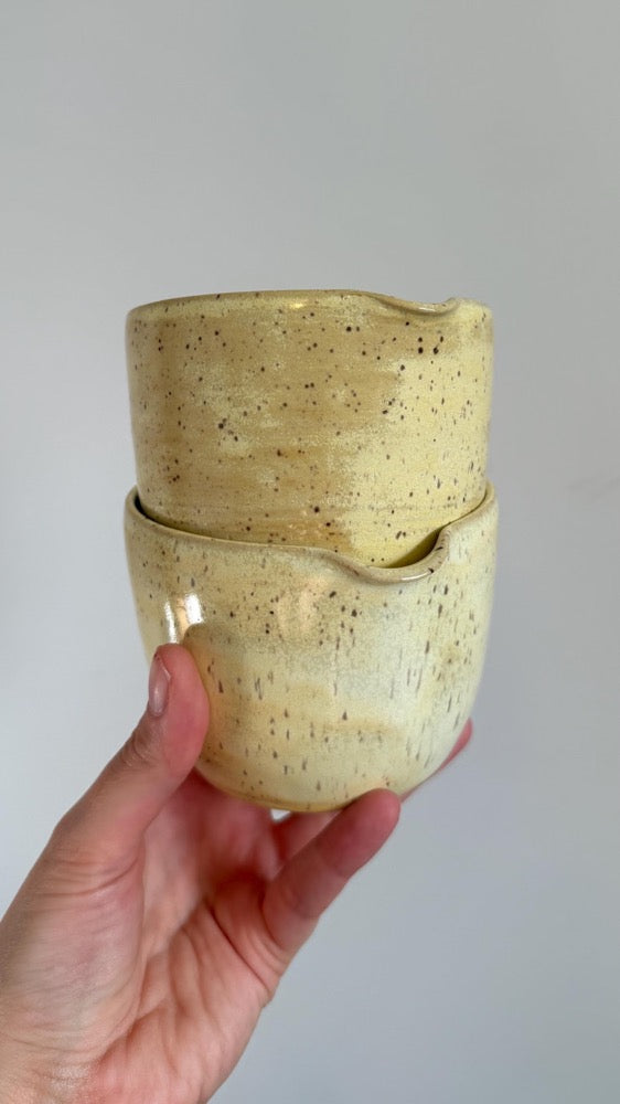 Handmade Yellow Matcha Bowl