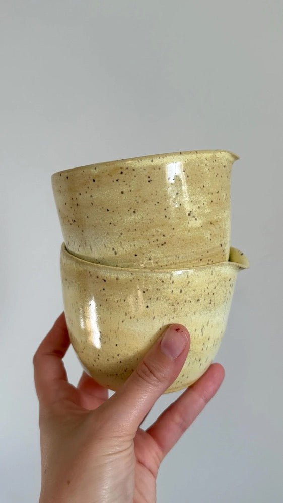 Handmade Yellow Matcha Bowl